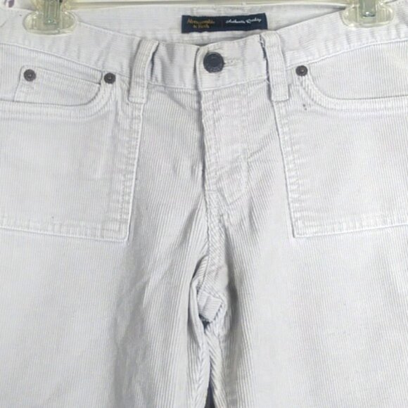 Y2K  Abercrombie & Fitch LIGHT ACADEMIA C orduroy Pant Size 4 - Picture 2 of 13